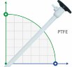 700 mm, PTFE Pumpenteil (Rohr) zur Fasspumpe