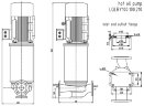 Pompe de circulation d'huile haute température LQLRY100-100-210/2-CEX, 100 m3/h, 50 m, 22 kW, 2900 rpm, Ex