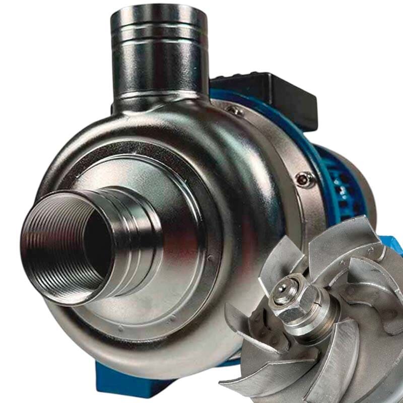 Pumpe für mittelverschmutztes Wasser TS200, 1,5 kW, AISI 304, 380V/50Hz, 2900 U/min mit offenem Laufrad