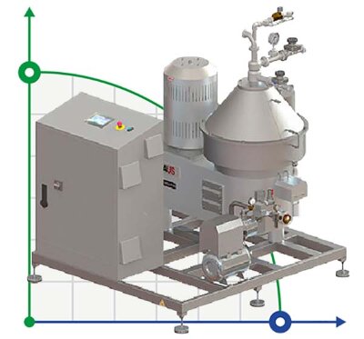 Separator HAUS DBA 5432-PC40 for separation of water-fat emulsion