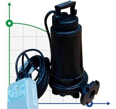 Pompe submersible Dreno GRIX 32-2/110 M avec système de coupe