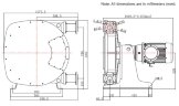 Industrial hose pump JXHIN-65-CI+Titanium-EPDM-P, 18 m3/h, 5,5 kW, 16 bar, 380V