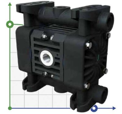 Pneumatic diaphragm pump BOXER 15 PVDF IB15-FCNTTEVX-