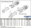 Stainless steel screw pump for feeding chopped fruits and vegetables LIVERANI MXF1200 TF 15 kW, 242 rpm, 380V, AISI 304