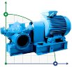 Double Suction Split Case Pump 1D1250-63, 315 kW, 1500