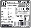 Pompe BE-M 30 pour eau, vin, lait, vinaigre