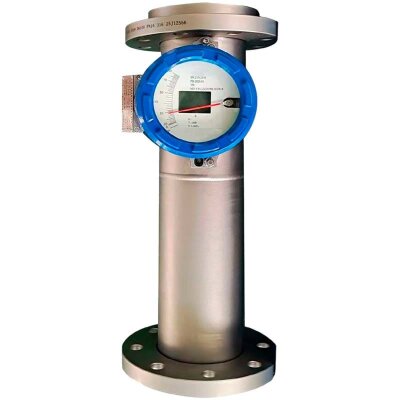 DN25 Stainless steel rotameter flowmeter KLZDN25-PN16 for a mixture of crude oil and solvent, 0.8 kg/l, 20 mPa·s, 60°C, 3000 l/h, 4–20 mA, H=500 mm