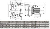 Bomba de vacío de anillo de agua ESV 210/80, 145 m3/h, 4,0 kW, 1450 rpm