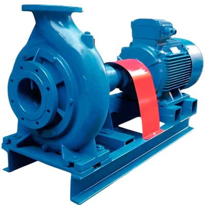 Single-stage console pump ENP 100-200, 37 kW, 2900 rpm on a frame with an engine