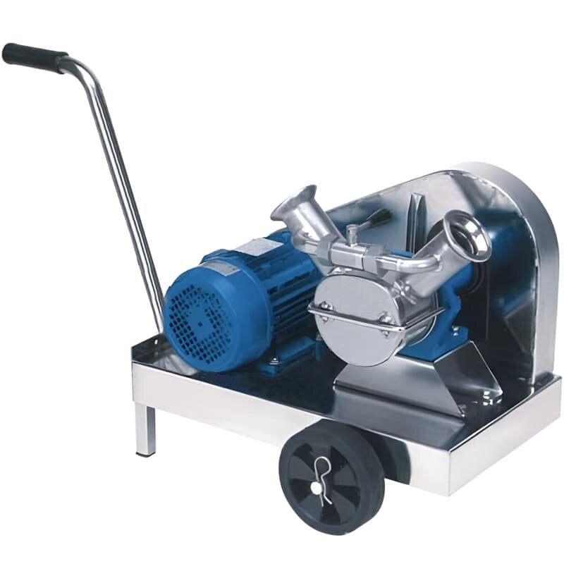 Impeller pump for pumping delicate liquids LIVERANI GR MAXI 80 +BY-PASS NR TF 4 kW, 600 rpm, 380V belt-driven with trolley