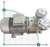 Вакуумний насос ESV 270/100, AISI 316, 285 м3/год, 7,5 кВт, 1450 об/хв