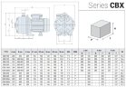 Pompe en acier inoxydable CBX/400, 3 kW, 9 m3/h, 71,5 m, 380 V/T, AISI 304 (EBARA 2CDX 120/40)