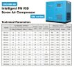 Compresor de aire de tornillo inteligente PM VSD serie DM con caudal de aire 1,0-43 m3/min, potencia 7,5-250 kW, presión de trabajo 0,7-1,3 MPa