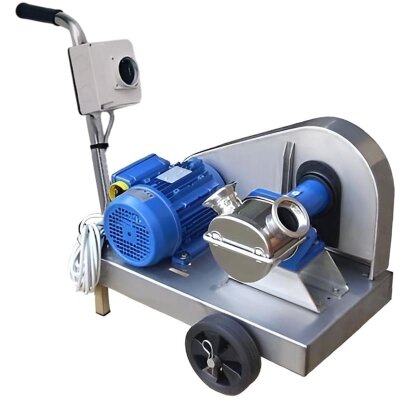 Impeller pump for wax transfer LIVERANI GR MINOR 40 NR TF (A) 1.5 kW, 470 rpm, 380V belt-driven with trolley with a standard control panel