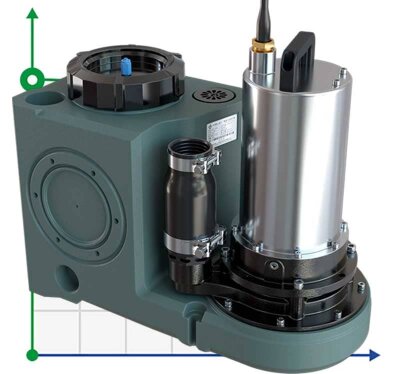Unidad elevadora de aguas residuales con trituradora y panel de control AIZL-SC750W, 15,5/13,5, 0,75 kW, 220 V, 2800 rpm