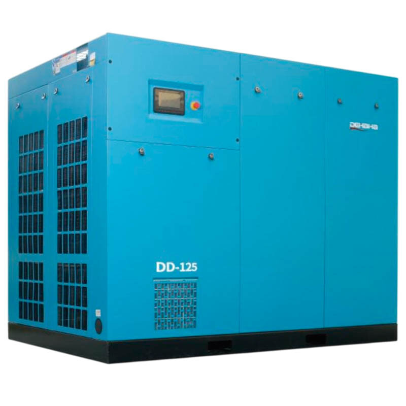 Compresor de aire de tornillo de dos etapas DEHAHA serie DD con suministro de aire 2,55-73 m3/min, potencia 22-355 kW, presión de trabajo 0,7-1,3 MPa