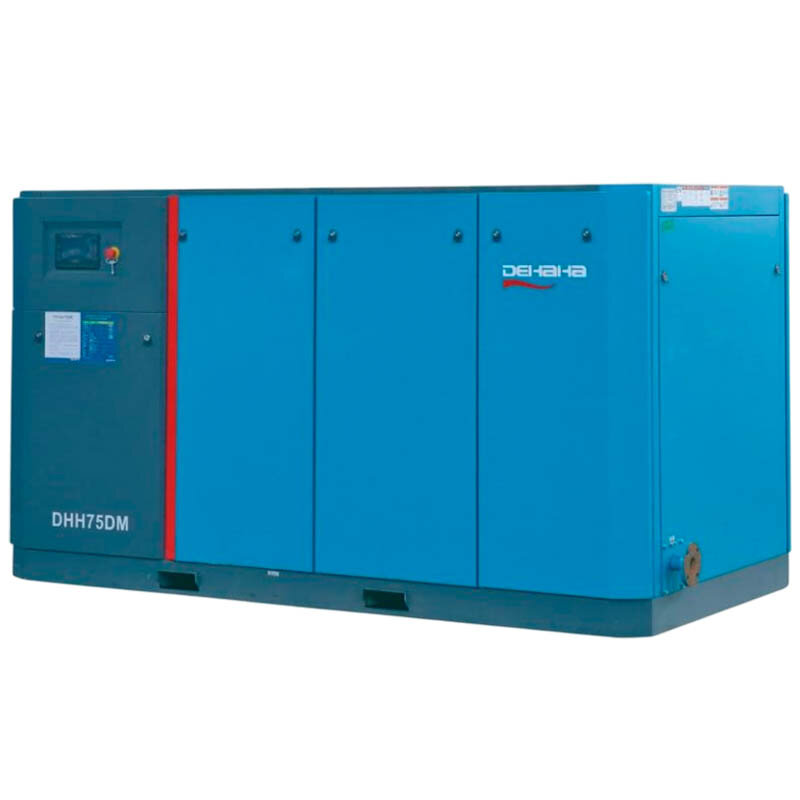 Sprężarka śrubowa PM VSD dwustopniowa serii DDM o przepływie powietrza 2,6-73,73 m3/min, mocy 22-355 kW, ciśnieniu roboczym 0,7-1,3 MPa