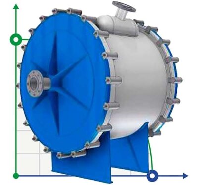 Spiral heat exchanger 20m2, 12/12