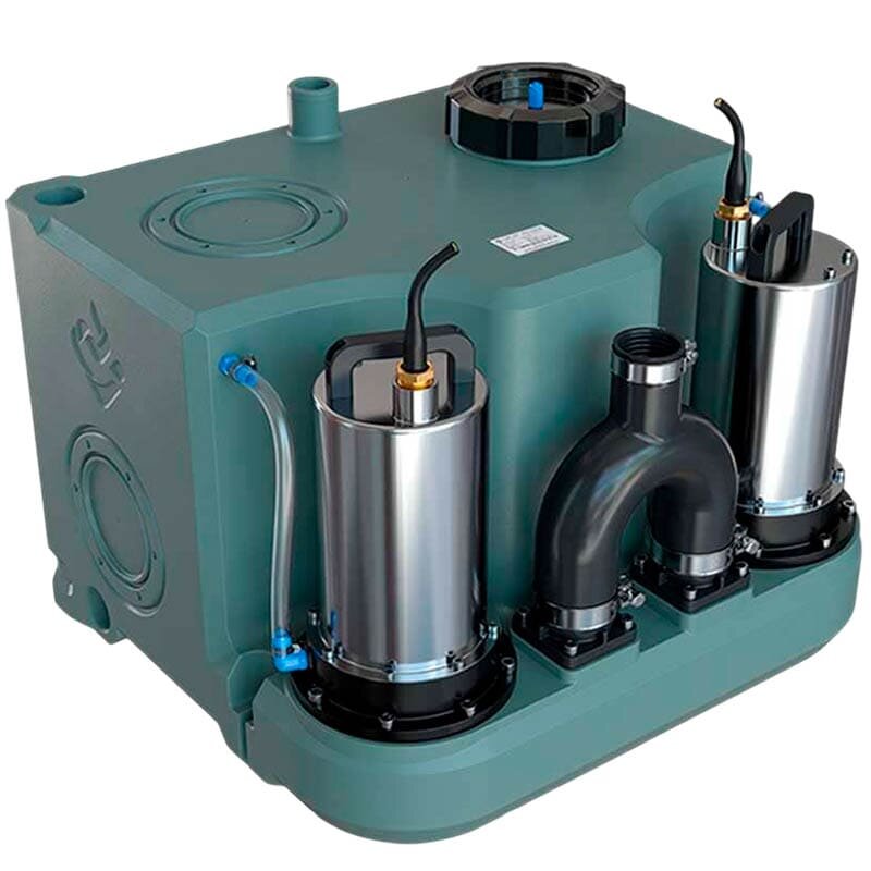 Elevador individual KNS para casas de verano y viviendas particulares con dos bombas y cuadro de control AIZL-750W Doble, 18/11,5, 0,75 kW, 220V, 2800 rpm