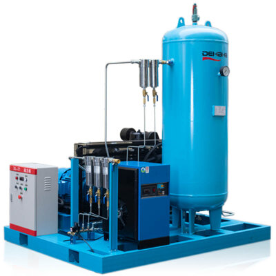 Piston air compressor DEHAHA of the DHH series laser cutting line with air supply 1-2.5 m3/min, power 11-25 kW, pressure 3 MPa