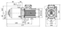 Wilo-MEDANA CH1-L.602-1/E/E/10T wysokociśnieniowa pozioma pompa do wody