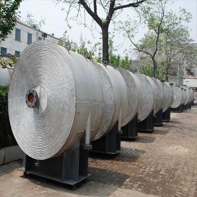 Non-detachable spiral heat exchanger 50m2, AISI 304
