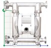 Bomba neumática de diafragma RUBY FDA 015S-W-TSS-T