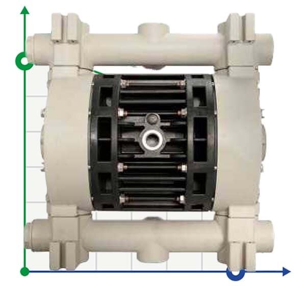 Die pneumatischen Membranpumpen BOXER 150 PP IB150-P-HTTPT--