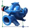 Pompe à boîtier divisé à double aspiration 1D630-90a, 1000, sans moteur