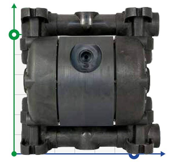 Druckluft-Membranpumpe MICROBOXER PVDF IMICRFCMTTFT--