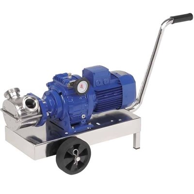 Impeller pump for glucose transfer LIVERANI VA MAJOR 60 NR TF 1.87 kW, 175-900 rpm, 380V with variator, with trolley