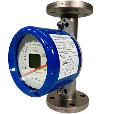 DN25 Caudalímetro rotámetro acero inoxidable KLZZ PN6 (liquid alcohol mixture C2H5OH 96%), 160-1600 l/h, 4-20mA, Ex