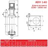ADV 140/P/2000/4HP/2800/BSP - bomba centrífuga vertical