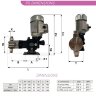 Насос-дозатор AQUA PSH, PVDF, 26 л/год, 16 бар, 0,37 кВт, 380В плунжерний моторний