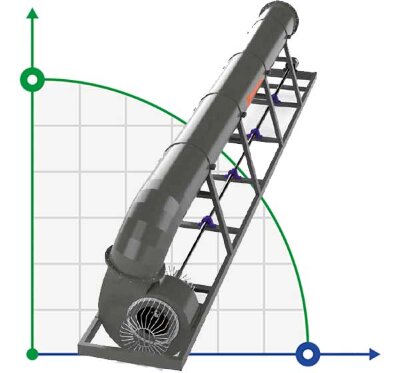 Veneroni ABN 35, 1080 m3/h centrifugal pump with frame