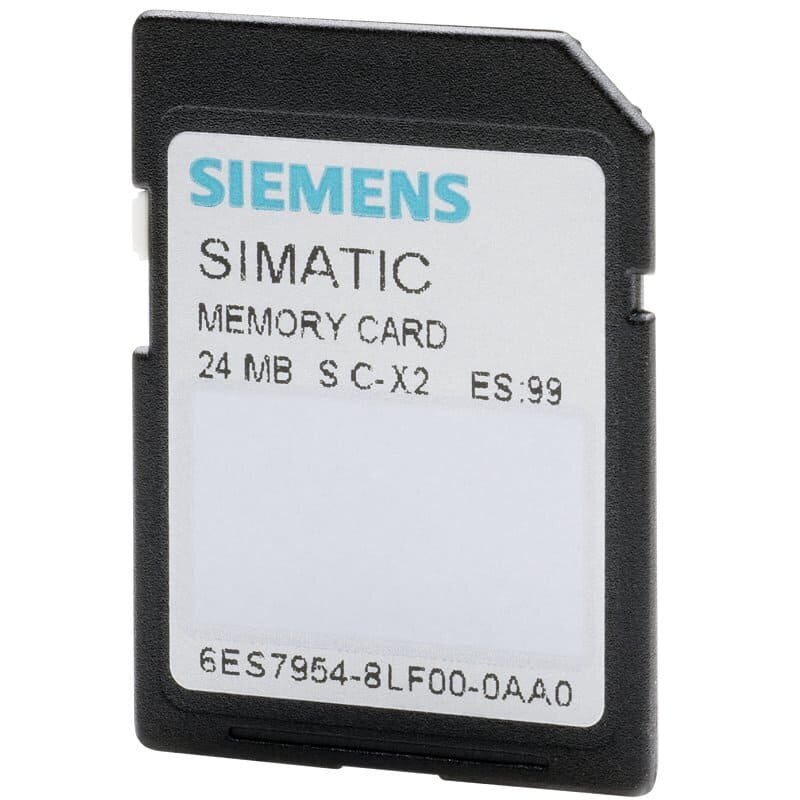 6ES7954-8LF03-0AA0, SIMATIC S7, MEMORY CARD FOR S7-1X00 CPU/SINAMICS, 3,3 V FLASH, 24 MBYTE