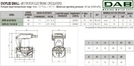 Pompa obiegowa DAB EVOPLUS mała 110/180 (1") 1x220-240 Y25 ze sterowaniem elektronicznym, 60231354