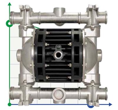 Die pneumatischen Membranpumpen BOXER 150 AISI 316-IB150A MTAAT--