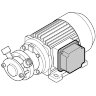 Bomba de impulsor para bombeo de miel, azúcar líquida y jarabe LIVERANI EP MICRO 3/8" NR CC 24V/M 0,18kW, 1400rpm