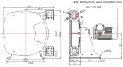 Индустриальный шланговый насос JXHIN-100-CI+Titanium-EPDM-P, 42 м3/час, 15 кВт, 16 бар, 380В