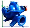 Pompe à boîtier divisé à double aspiration 1D800-56a, 1500, sans moteur