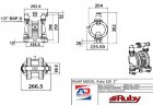 Pompe à membrane pneumatique RUBY 125A-P-TAT-T