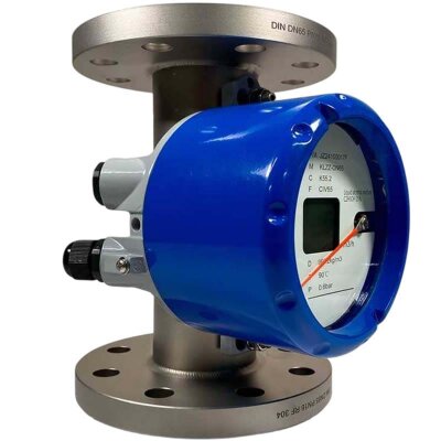 DN65 Caudalímetro de acero inoxidable rotámetro KLZZ PN6 (liquid alcohol mixture C2H5OH 25%), 1..10 m3/h, 4-20mA, Ex