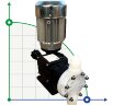 Pompa membranowa z silnikiem dozującym kwas siarkowy 96-98% AQUA MSA, PVDF, 9 l/h, 14 bar, 0,18 kW, 380 V