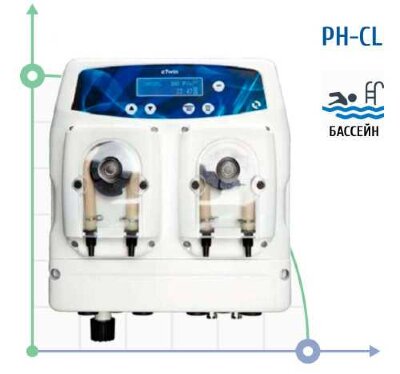 Dosing and control station for pools eTwin PDP 0301 Cl-pH