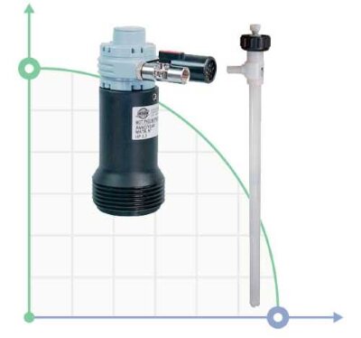 Бочковий пневматичний насос TR PP з валом Hastelloy 1200 мм