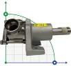 AlphaDynamic AD30 BARE SHAFT impeller pump for paint, glue, ink (without motor)