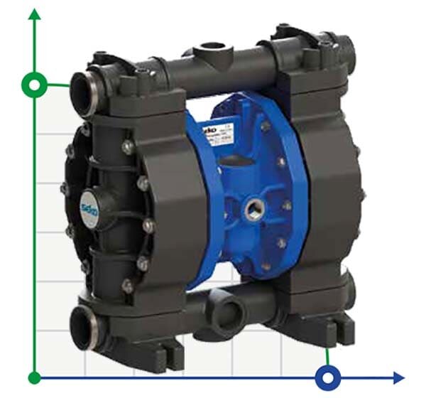 Pompe à membrane pneumatique SEKO Duotek AF250 PVDF