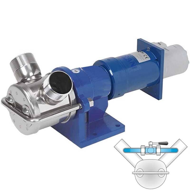 Bomba de impulsor para bombeo de miel, azúcar líquida y jarabe LIVERANI MID MAJOR 60 +BY-PASS NR 50cc 175-900rpm con accionamiento hidráulico