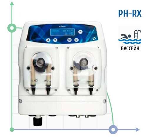Station de dosage et de contrôle pour piscines eTwin PDP 0101 pH-Rx